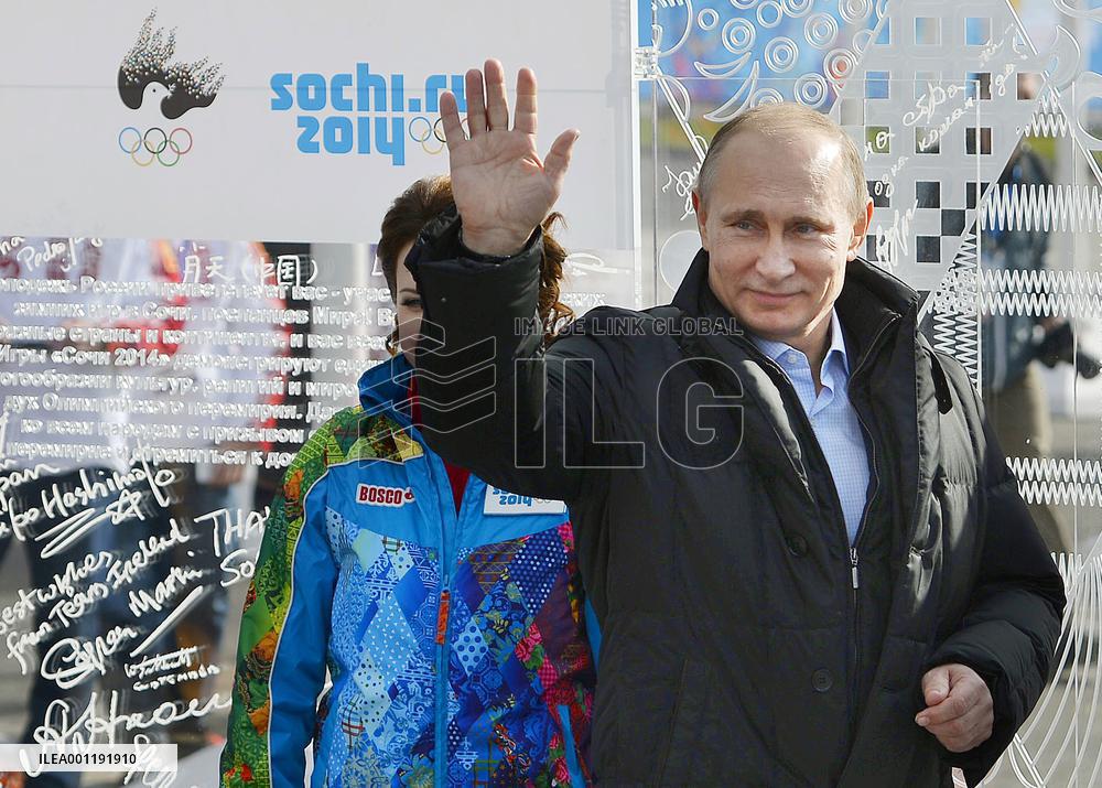 Russian Pres. Putin at Olympic Village