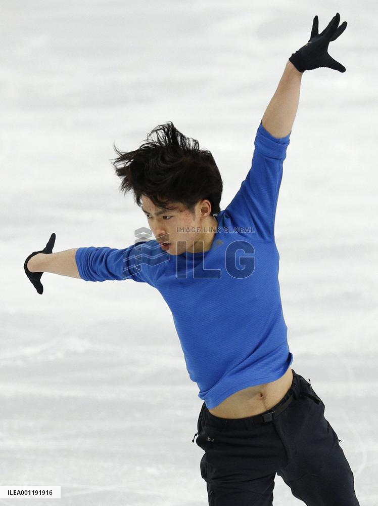 Japanese figure skater Machida in practice session