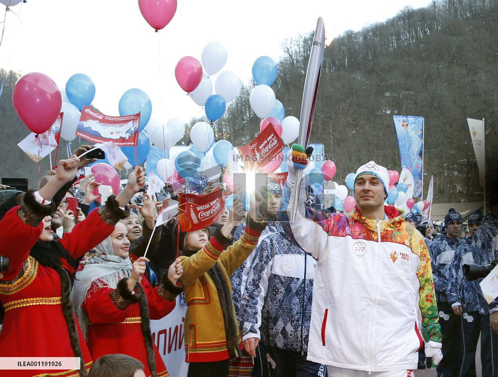 Olympic flame in Sochi