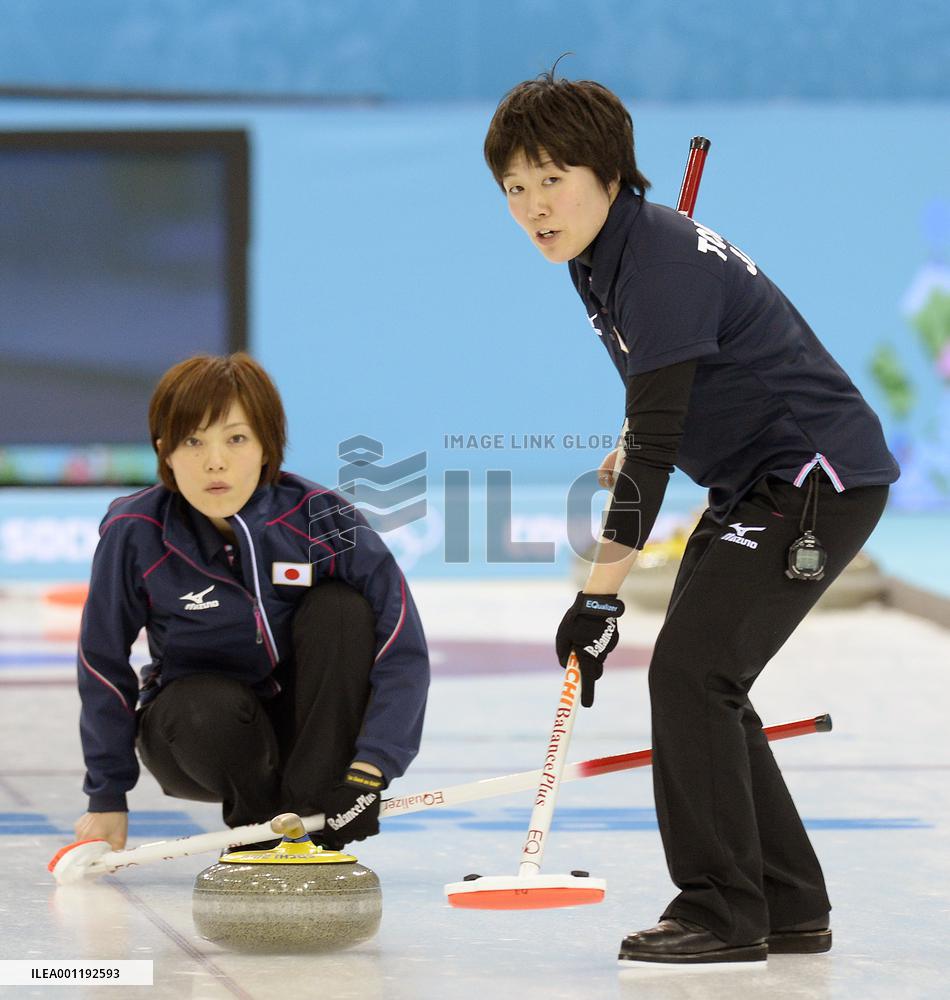 Japan curling team in Sochi