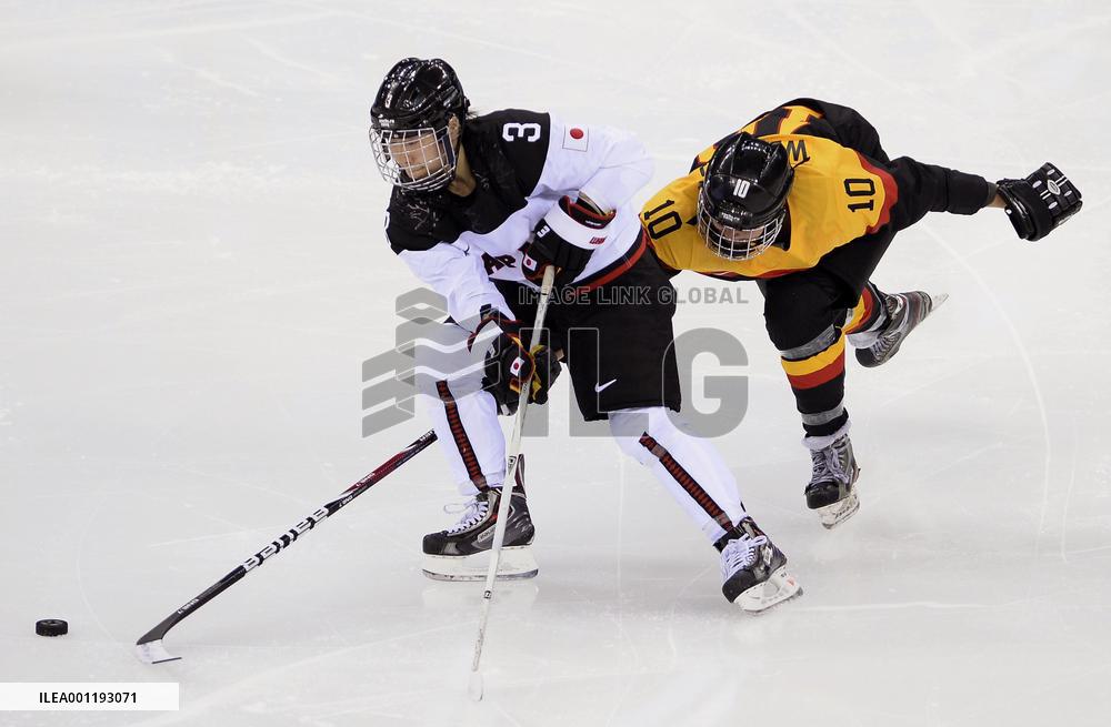 Japan's Kondo in women's hockey against Germany