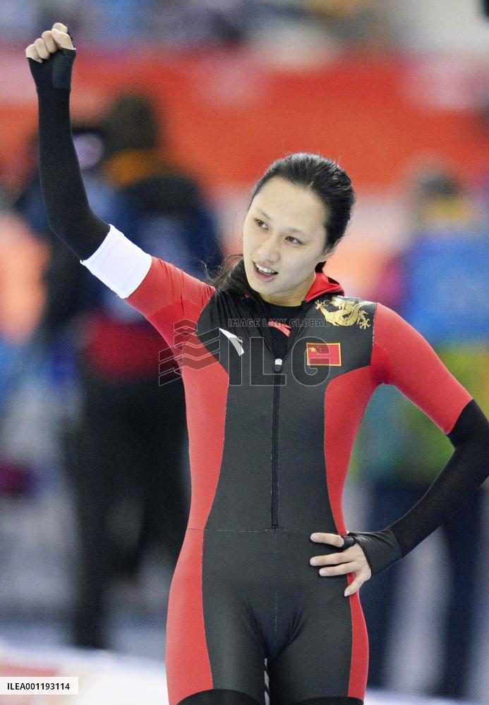 China's Zhang takes gold in women's 1,000m speed skating