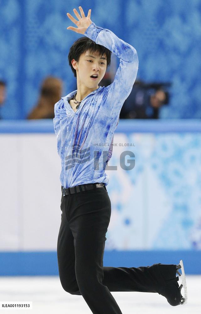 Japan's Hanyu in men's figure skating short program