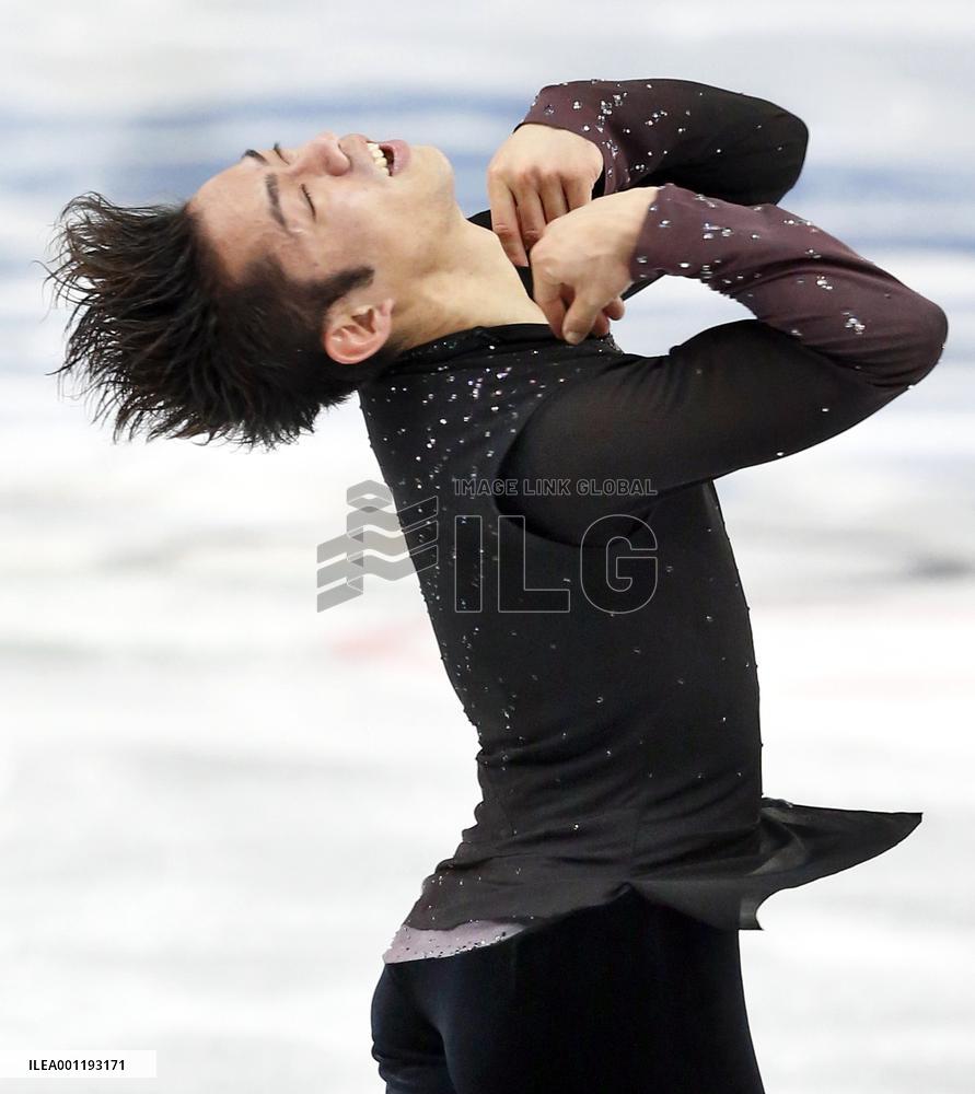 Takahashi's spin in men's figure skating short program