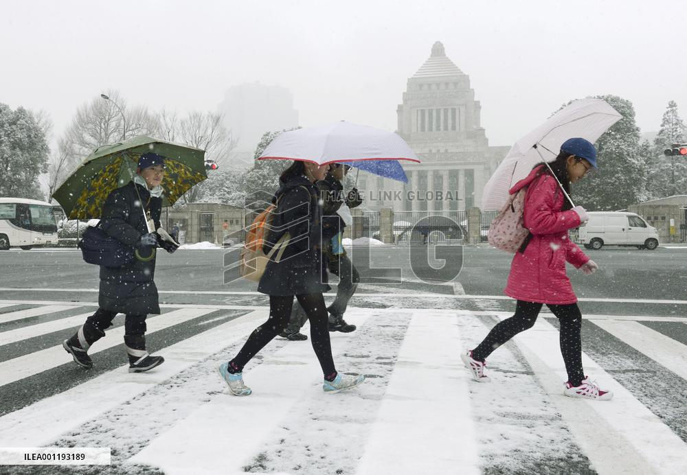 Snowing across Japan