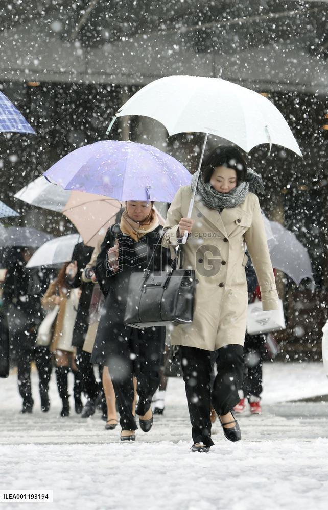 Snowing across Japan