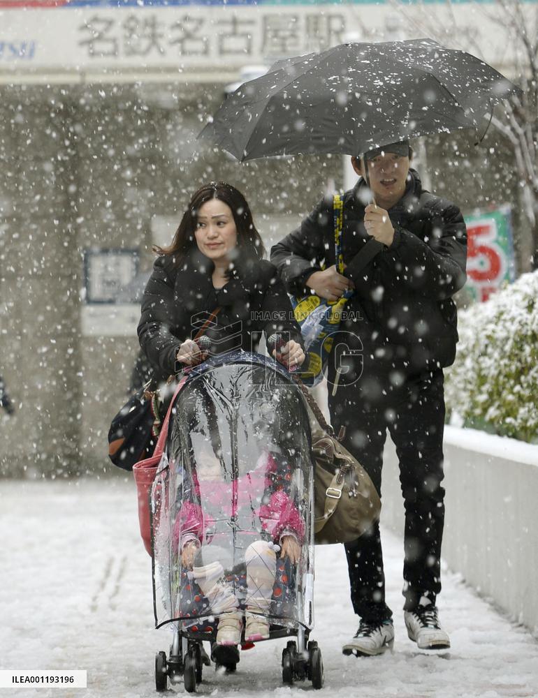 Snowing across Japan