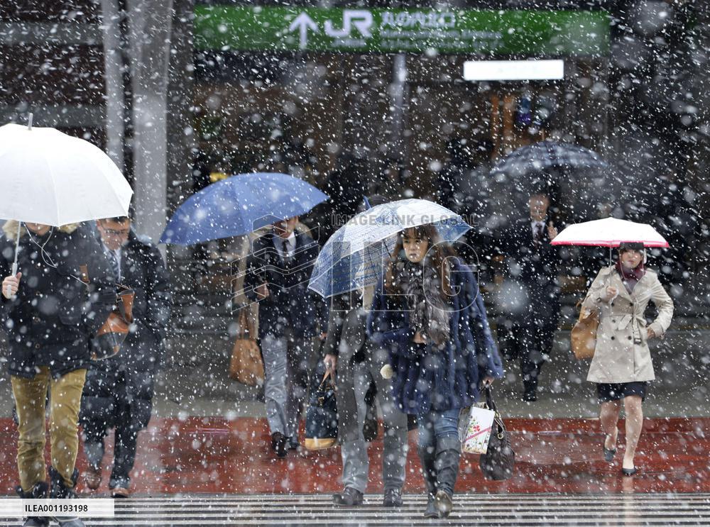Snowing across Japan