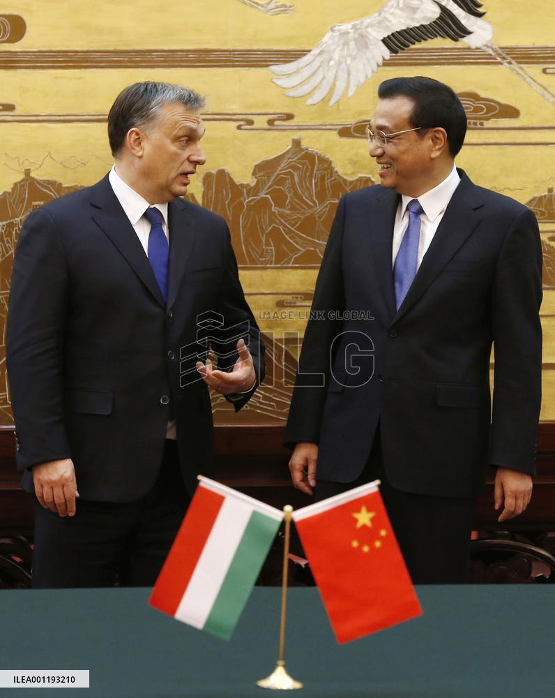 Hungarian prime minister in China