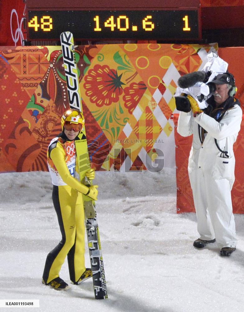 Japan's Kasai takes silver in men's large hill jump