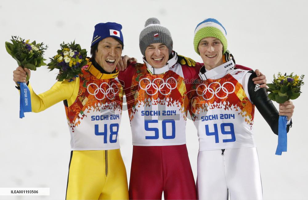Winter Olympics men's large hill jump medalists