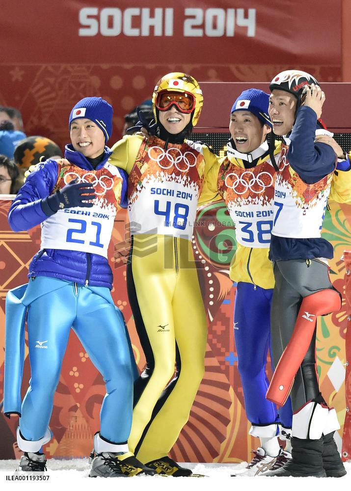 Japan's Kasai takes silver in men's large hill jump