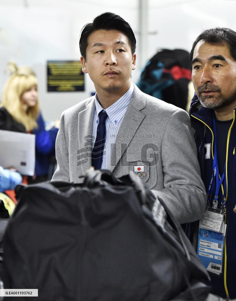 Japan's alpine skier Sasaki arrives in Sochi