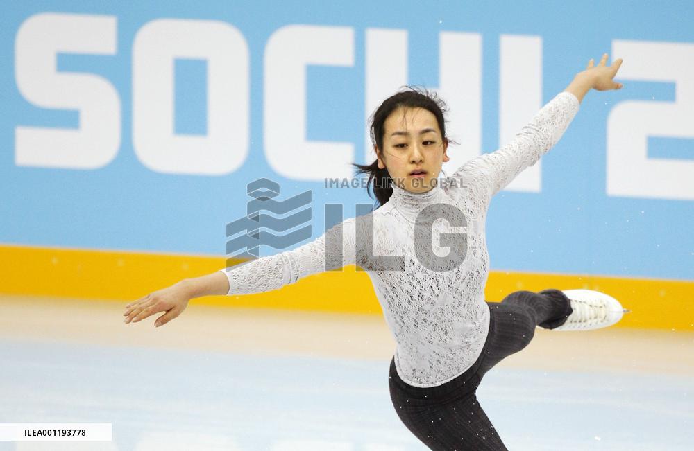 Japan's Asada at practice session in Sochi
