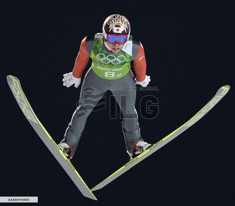 Japan's Takeuchi in team ski jumping at Sochi Games