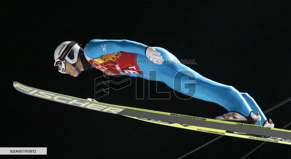 Japan's Shimizu in team ski jumping at Sochi Games