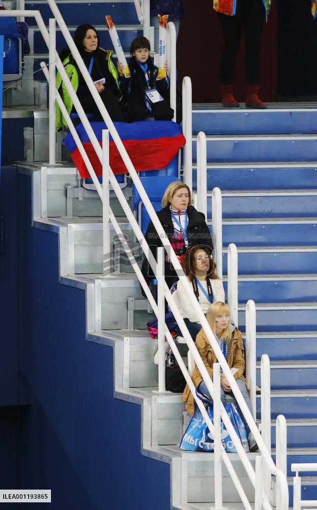 Spectators watch Olympic free dance