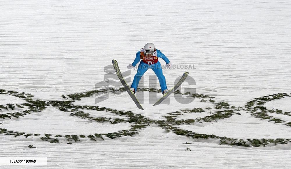 Japan's Shimizu flies in men's team ski jumping