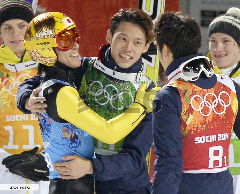 Japan captures bronze in team ski jumping in Sochi
