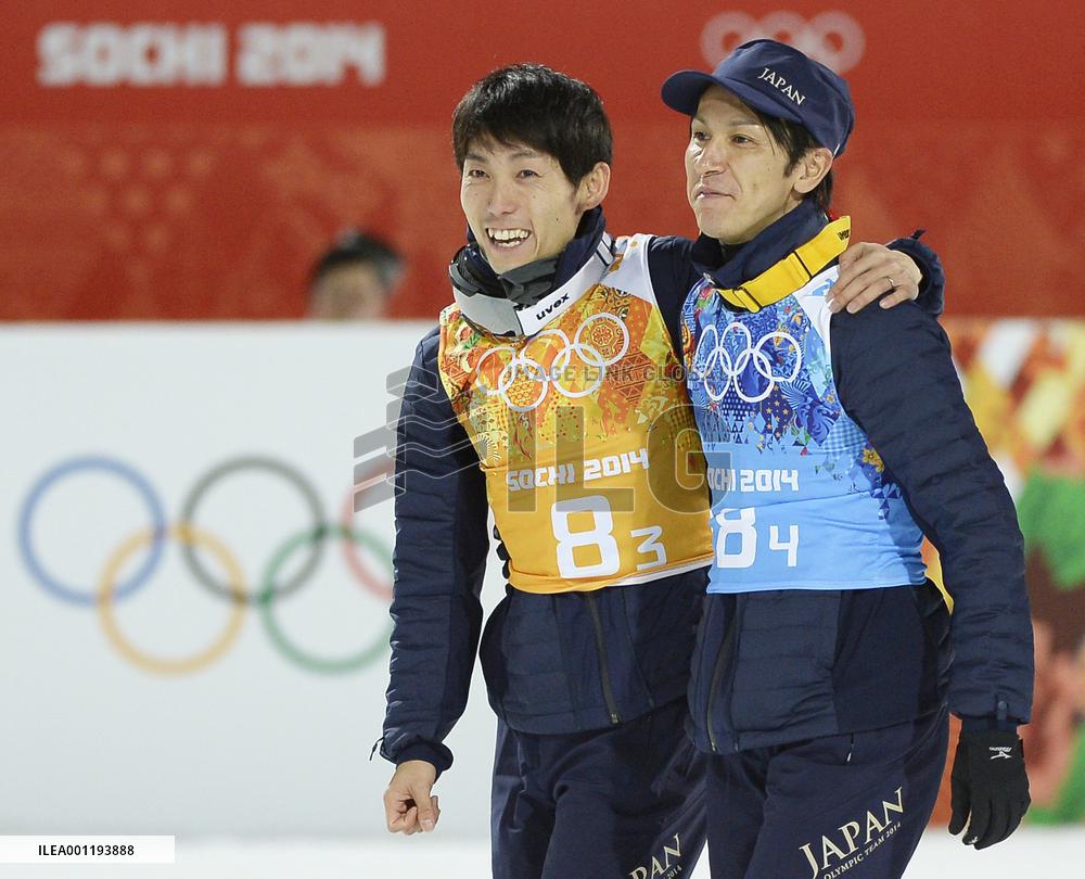 Japan's ski jumpers Ito, Kasai head for flower ceremony