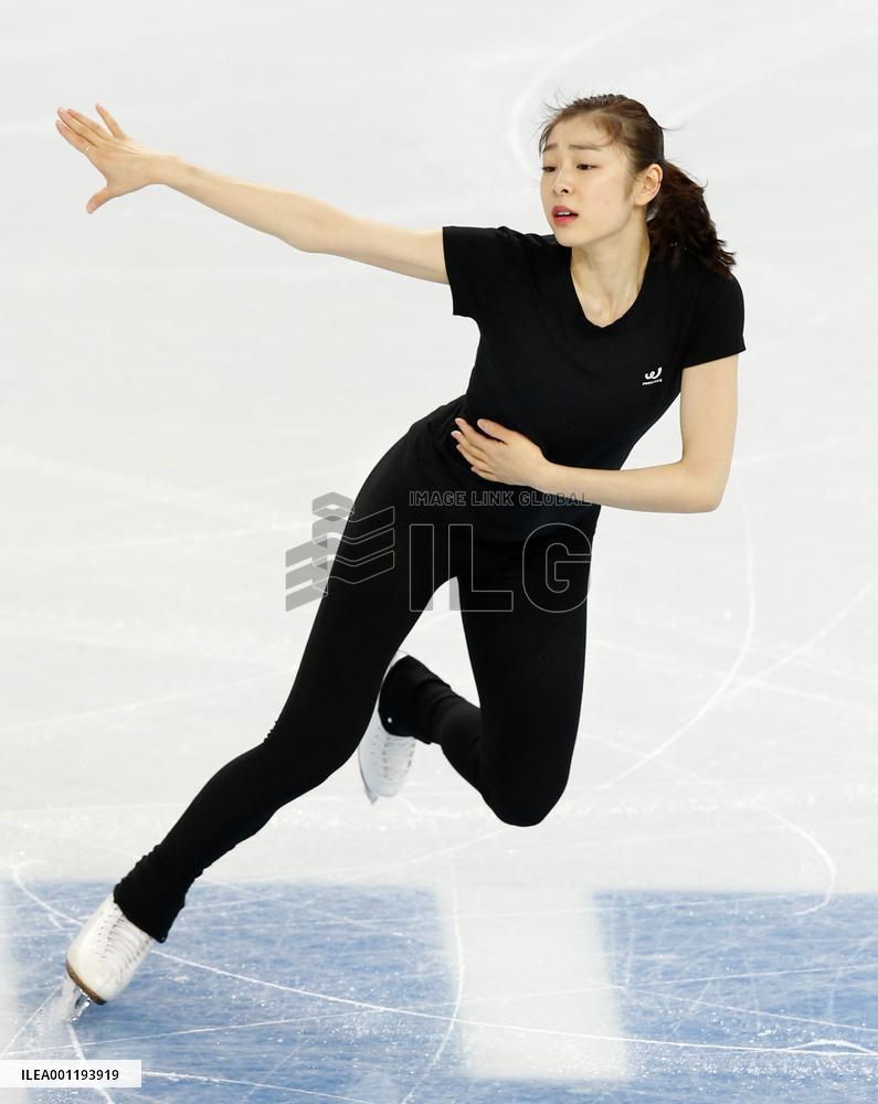 South Korea's Kim prepares for women's short program