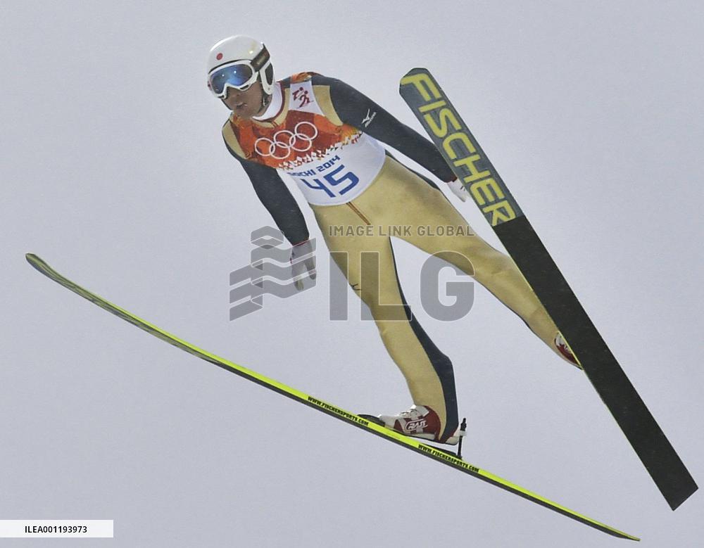 Watabe's jump in Nordic combined large hill