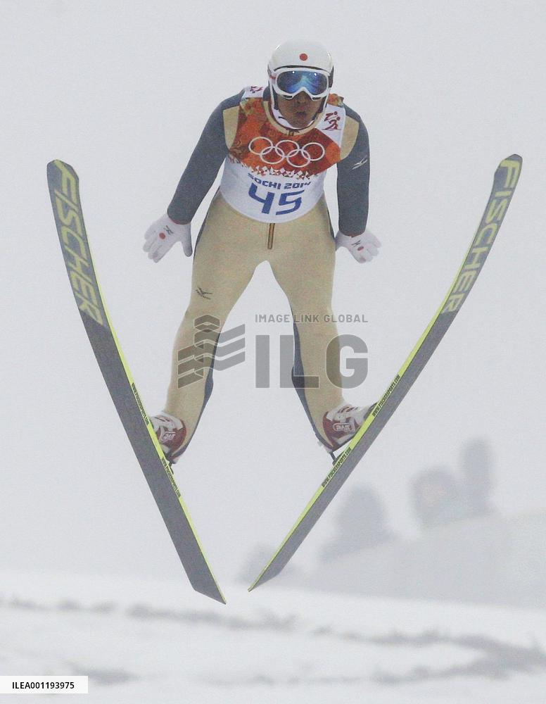 Watabe's jump in Nordic combined large hill