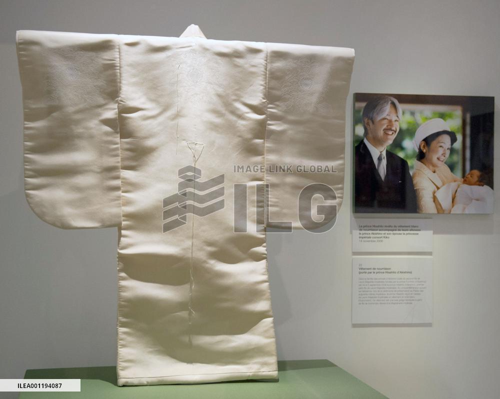 Japan Prince Hisahito's baby clothes on show in Paris