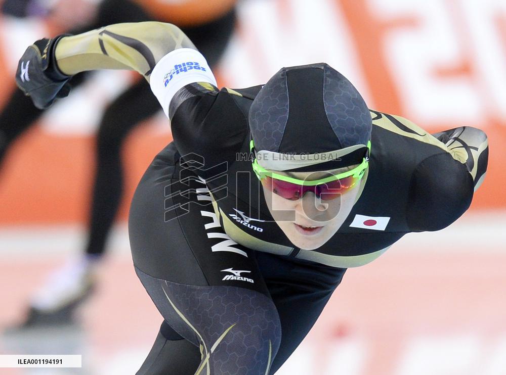 Japan's Hozumi 13th in women's 5,000m speed skating
