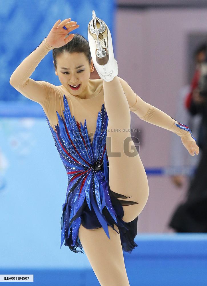 Japan's Asada in women's free skating in Sochi
