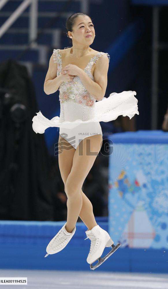 Japan's Suzuki in women's free skating in Sochi