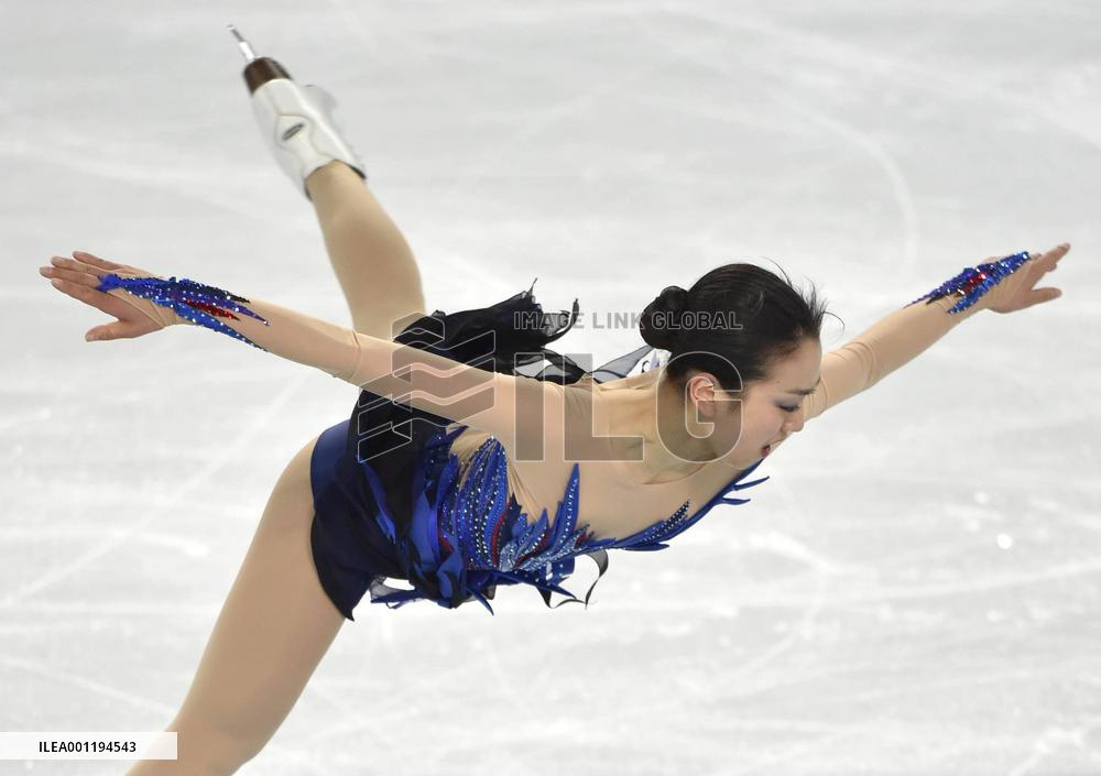 Japan's Asada in women's free skating in Sochi