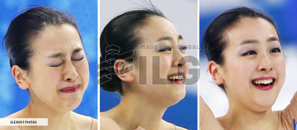 Asada's facial expressions after free program at Sochi