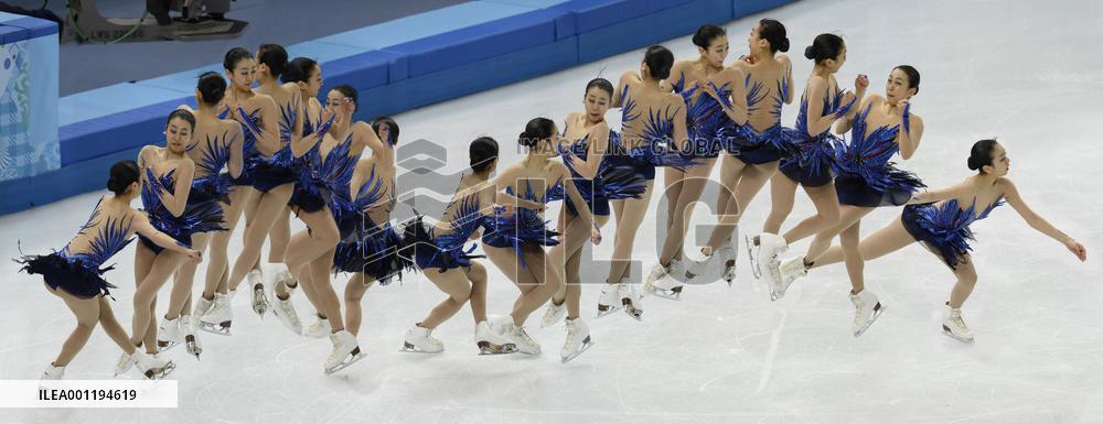 Japanese figure skater Asada's triple axel in free program