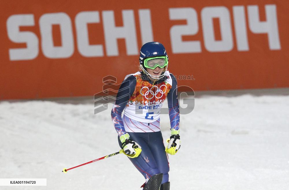 U.S. skier Shiffrin in women's slalom