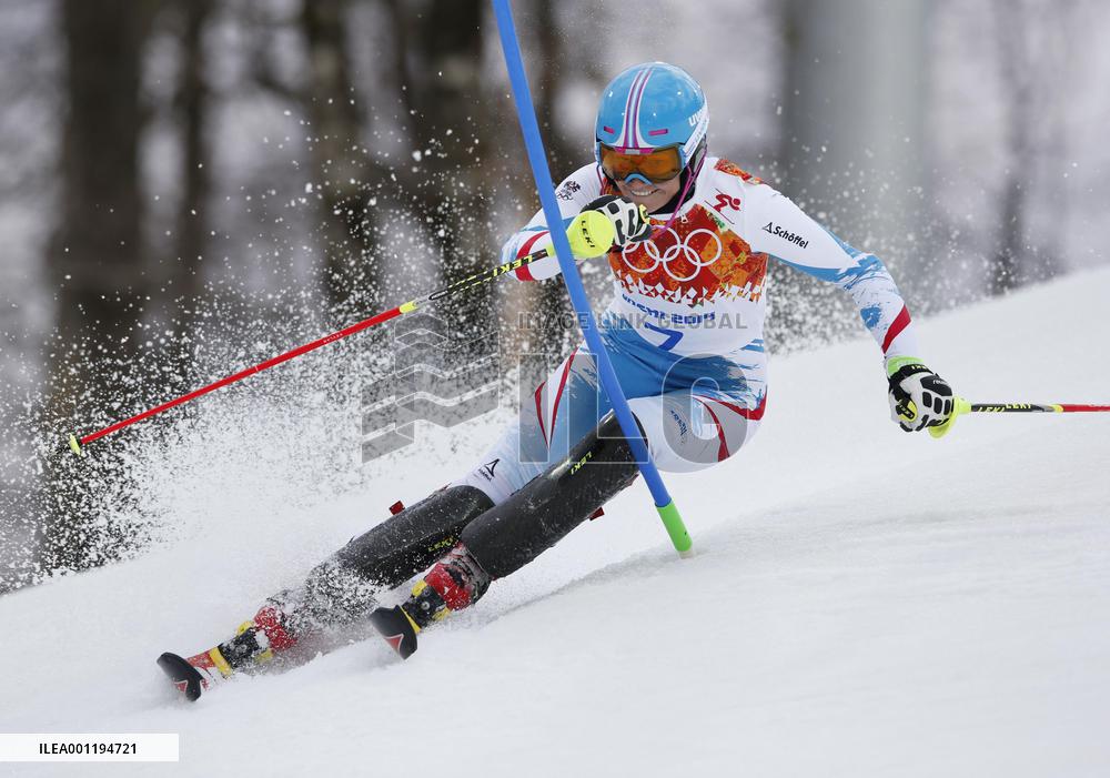 Austria's Schild wins silver in women's slalom