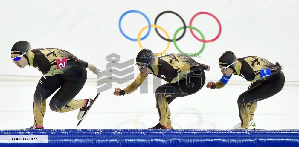 Japan 4th in women's speed skating team pursuit