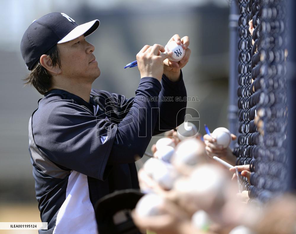 Ex-MLB player Matsui at Yankees' training camp