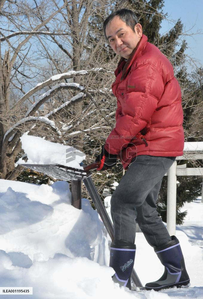 Promoting snow shoveling as sport