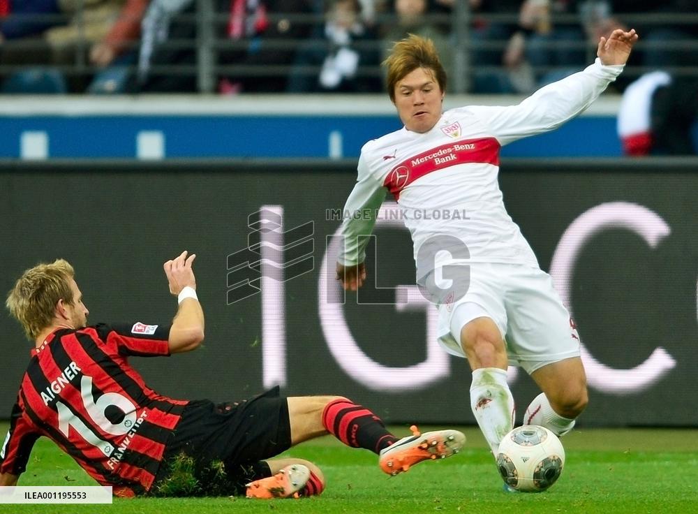 Stuttgart's Japan defender Sakai competes against Frankfurt