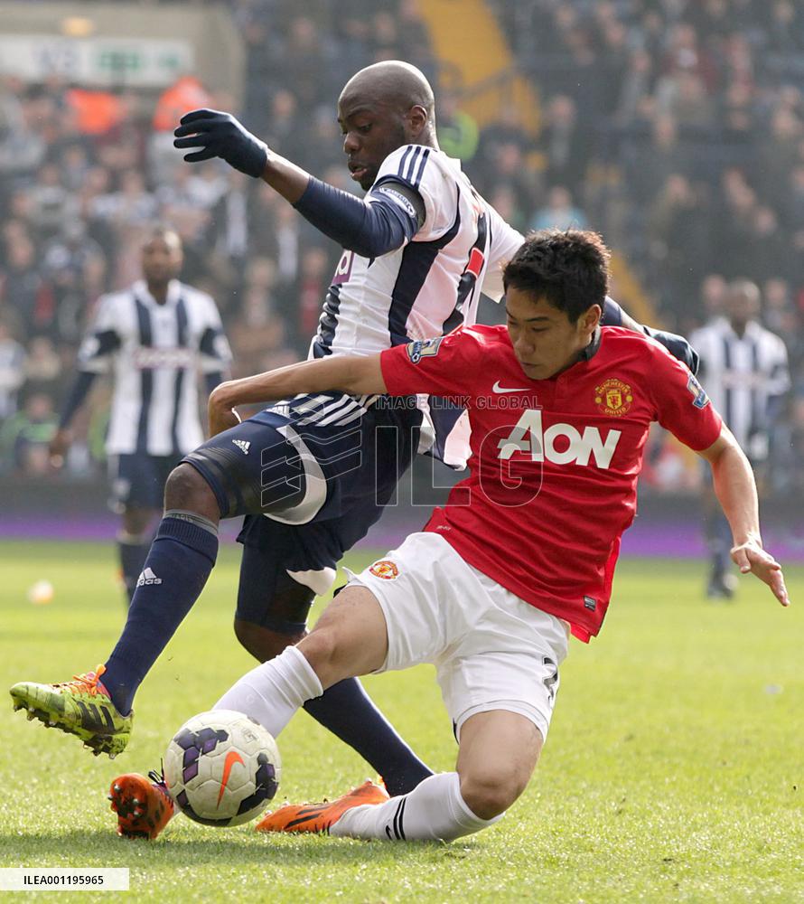 Manchester U's Kagawa against West Bromwich