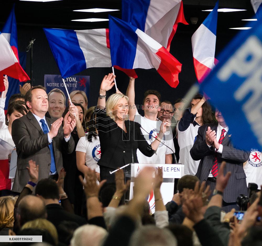 National Front party chief Le Pen