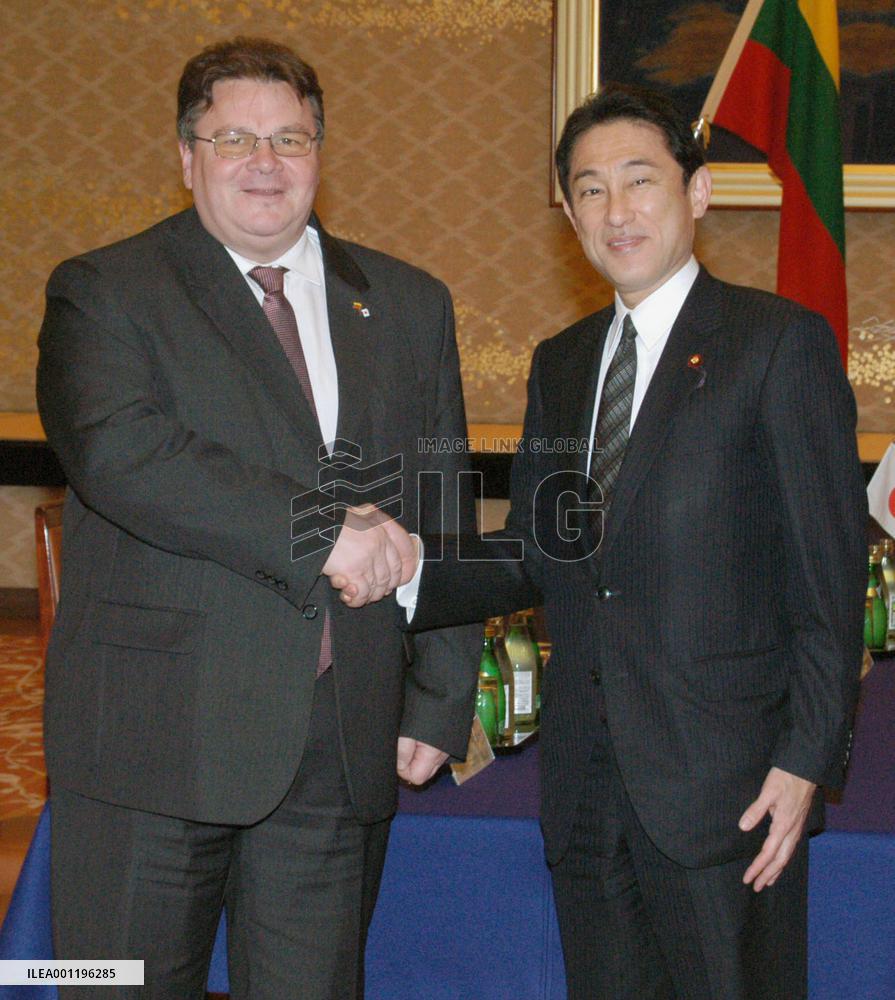 Lithuanian foreign minister in Japan