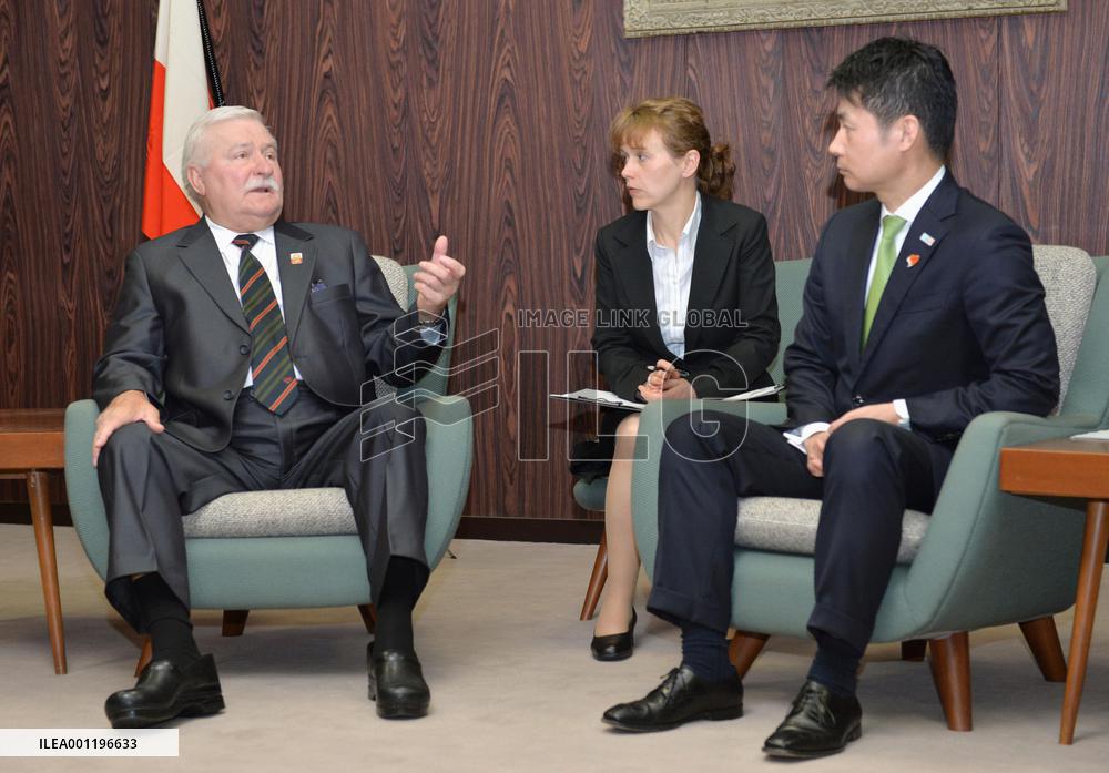 Ex-Polish President Walesa in Hiroshima