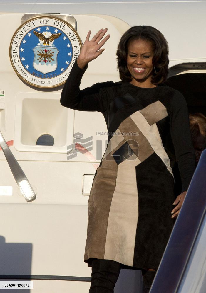 Michelle Obama arrives in China