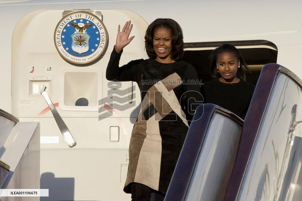 Michelle Obama arrives in China