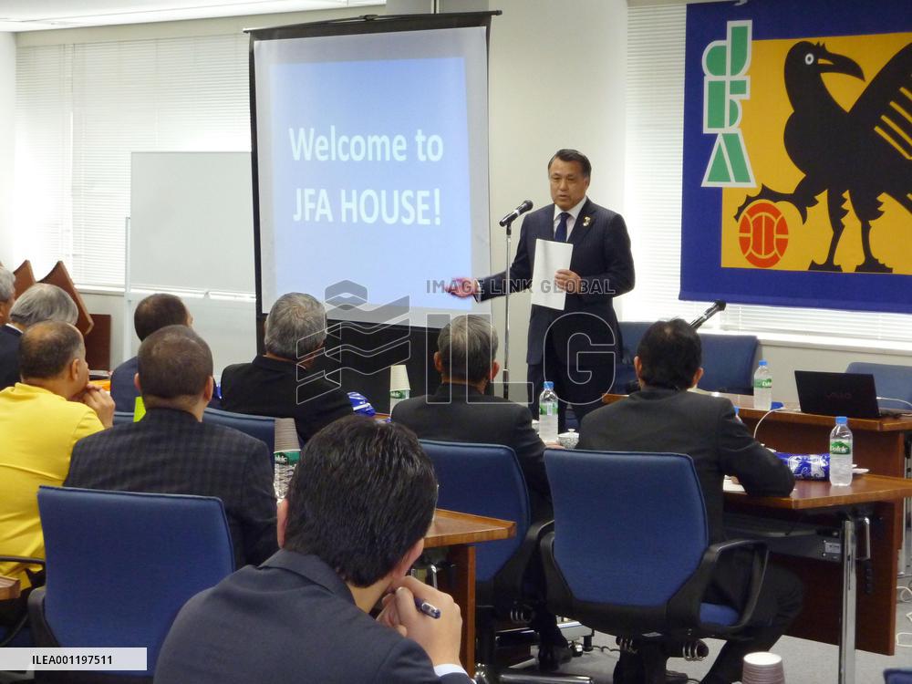 JFA official speaks at Asian soccer groups' meeting