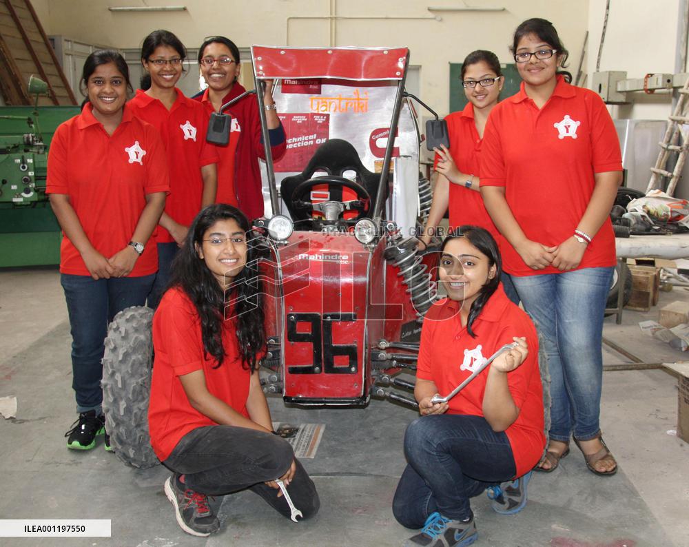 Women build off-road vehicle at university in India