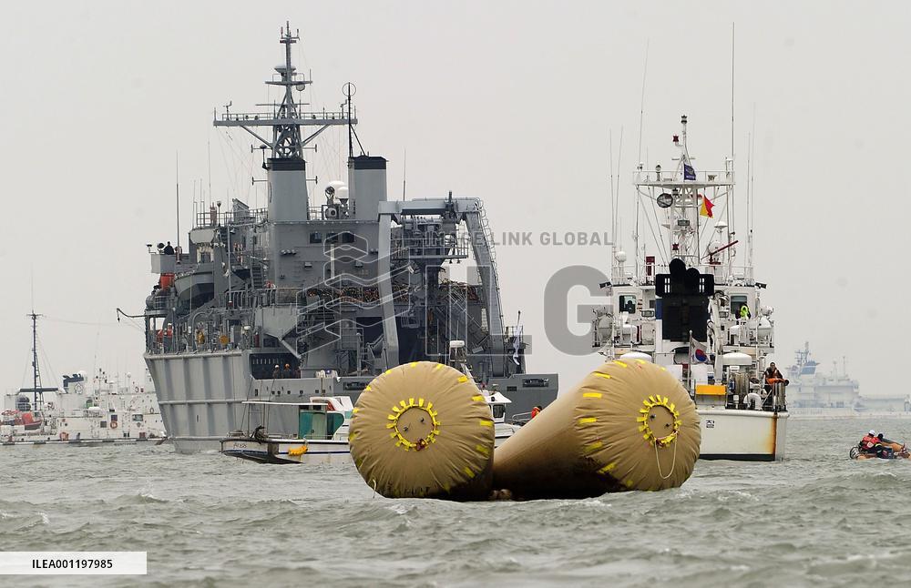 Photos from ferry sinking accident in S. Korea