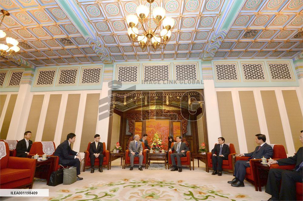 Tokyo Gov. Masuzoe meets Chinese Vice Premier Wang